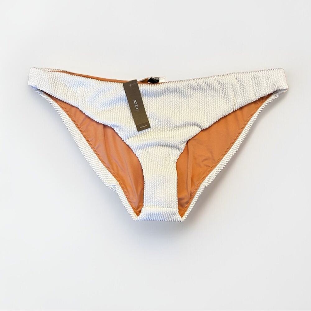 NWT J.Crew Scrunchie Hipster Bikini Bottom XXL White